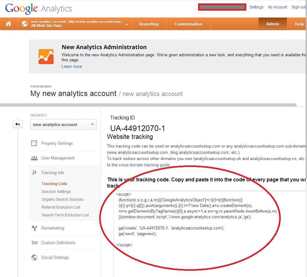 Adding another user to your Google Analytics account